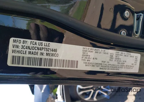 2023 Jeep Compass Limited 4X4 from USA, damaged, VIN 3C4NJDCN4PT521446